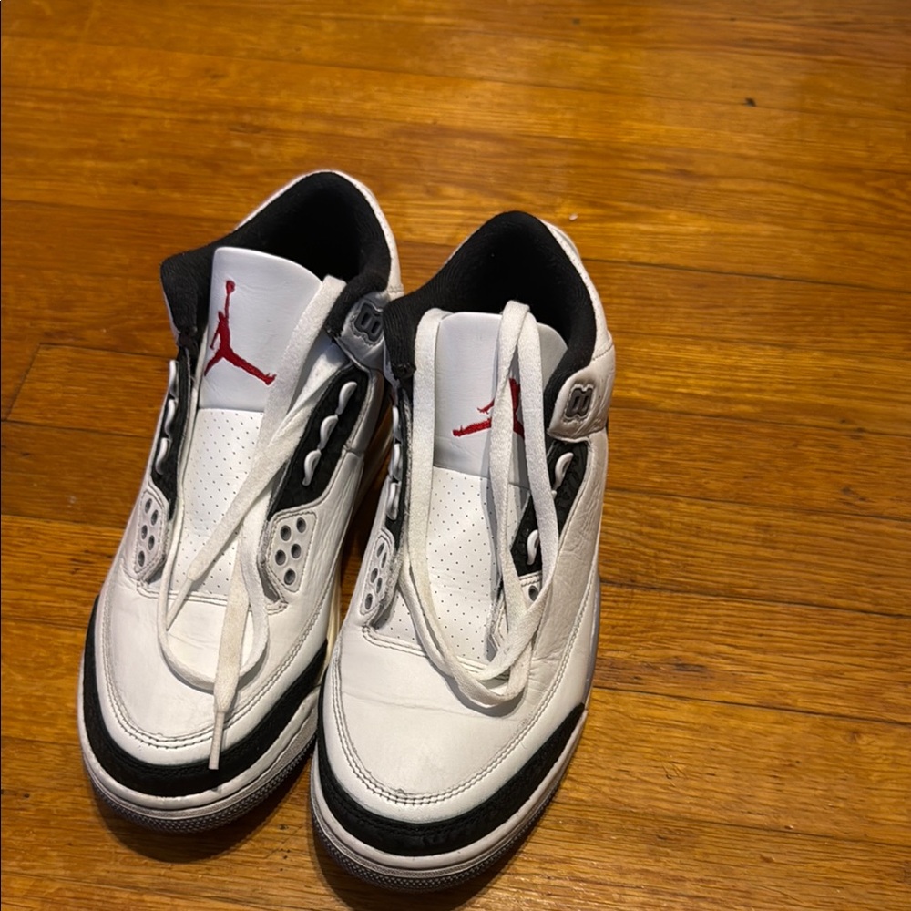 Jordan Men's White and Black Sneakers